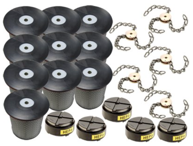 Jumbo Filter Combo Kit (10 Cartridge Filters, 5 HEPA, 5 Spinners -8 link chains)
